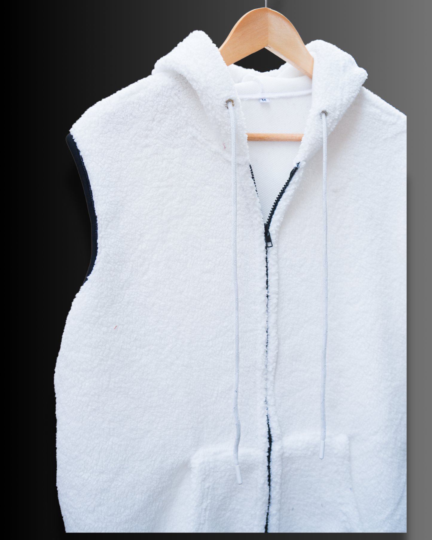 Sleeveless Sherpa Hoodie #1007