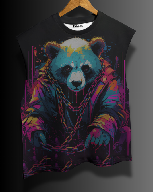 Printed Sleeveless T-shirt #1054