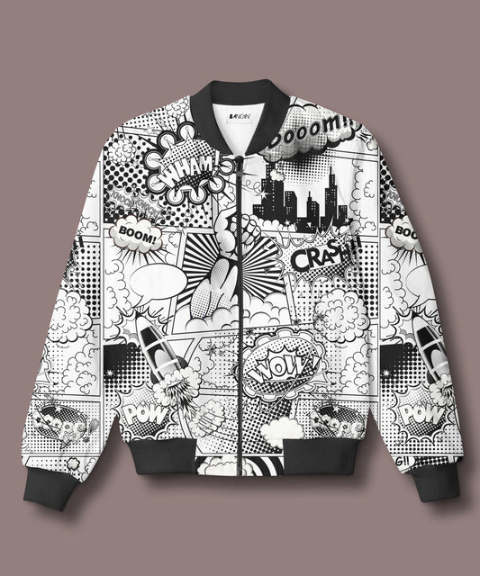 Printed Bomber Jacket #578