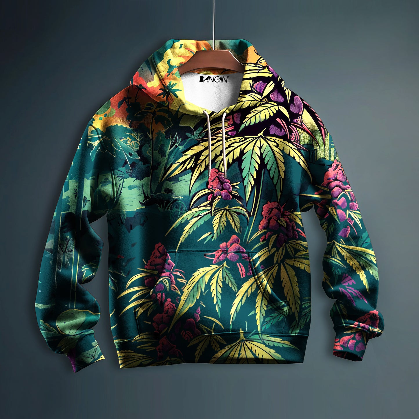 Psychedelic Printed Hoodie #604