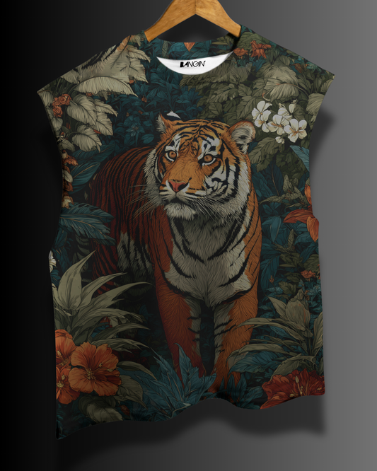 Printed Sleeveless T-shirt #1056