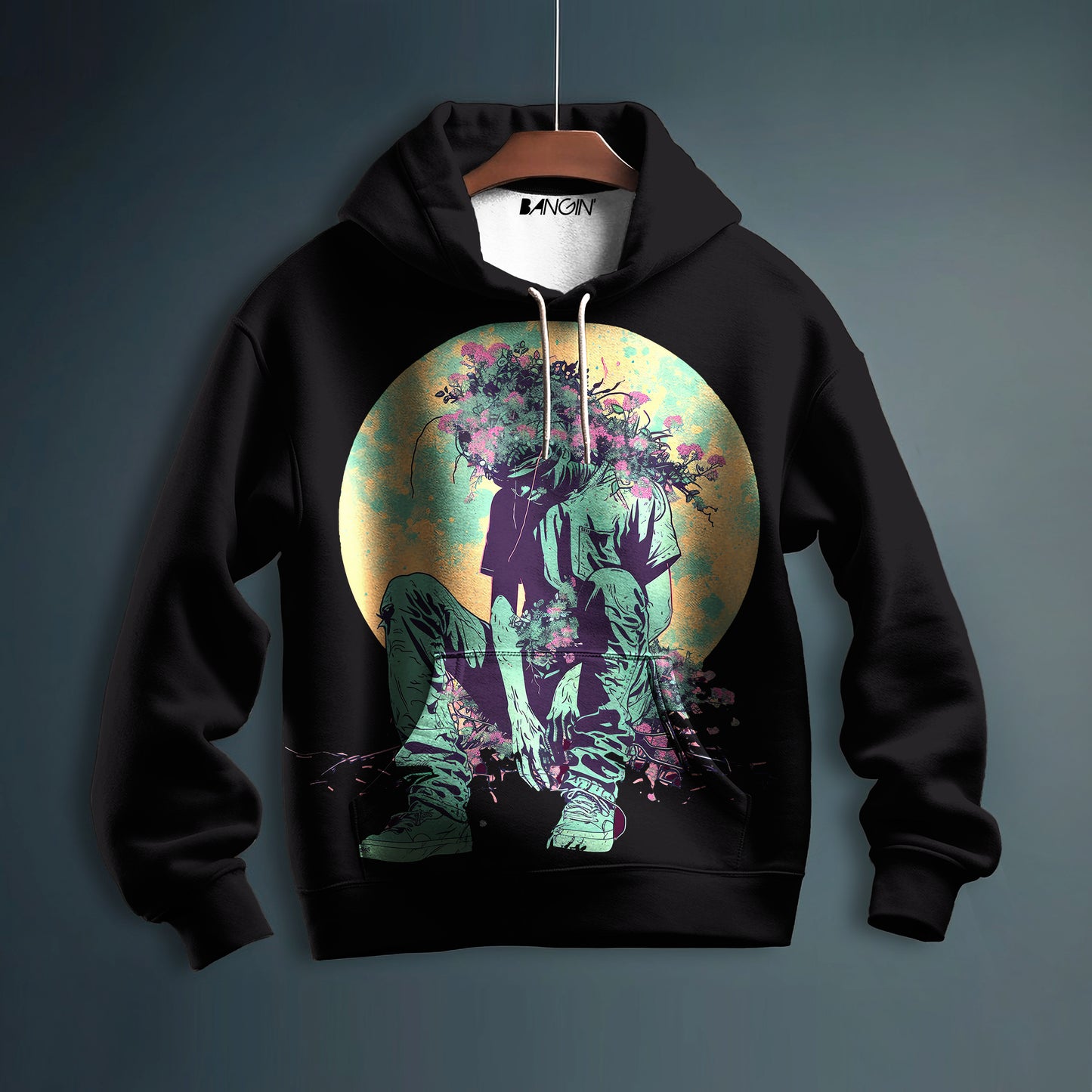 Psychedelic Printed Hoodie #606