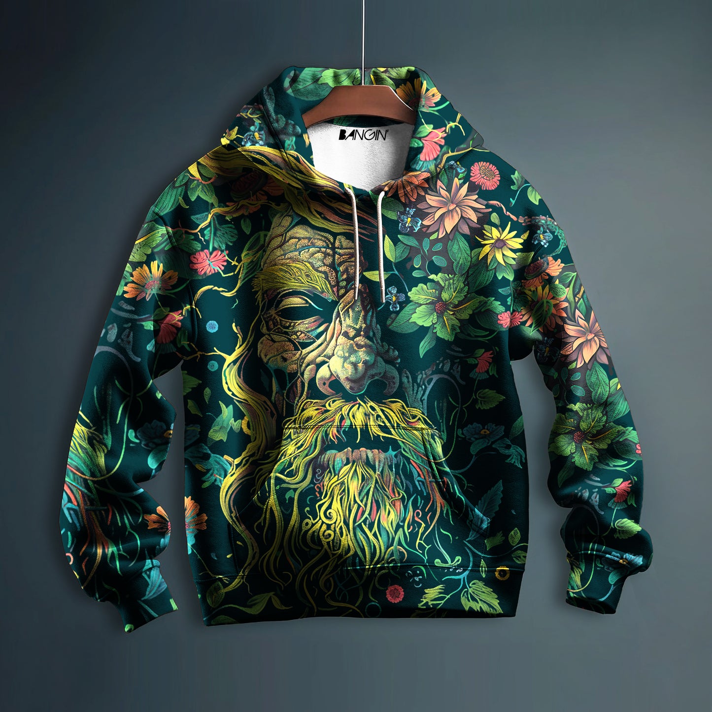 Psychedelic Printed Hoodie #607