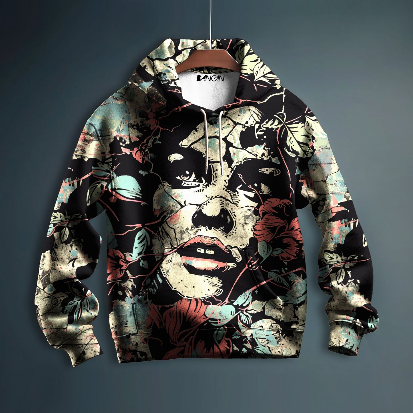 Psychedelic Printed Hoodie #608