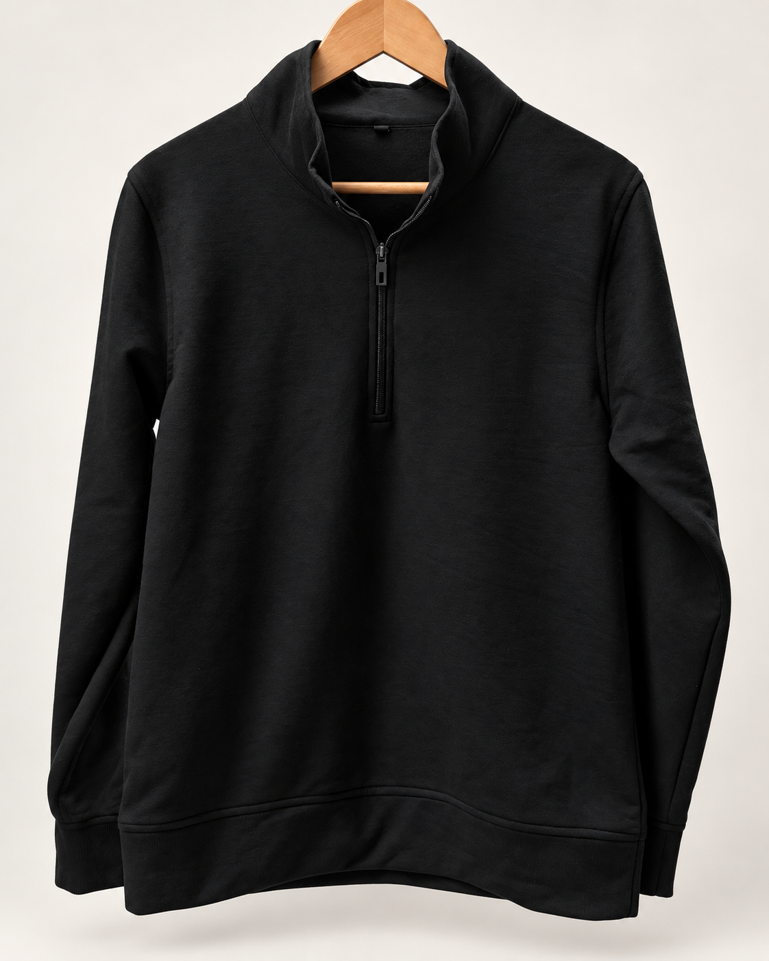 Black Half-Zip Sweatshirt #1342
