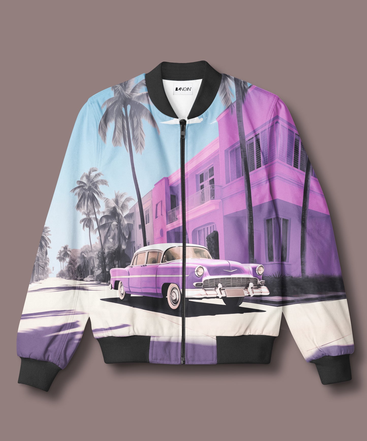 Printed Bomber Jacket #852