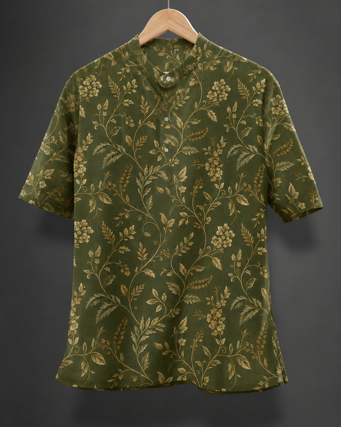 Men's Printed Short Kurta #1224