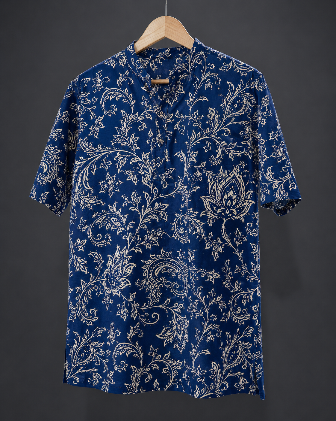 Men's Printed Short Kurta #1223