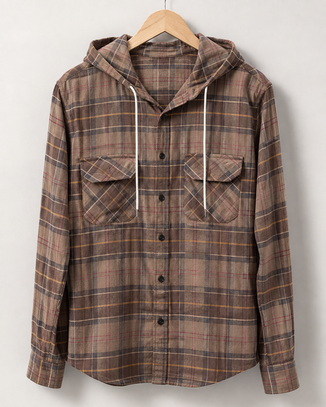 Premium Flannel Hooded Shirt #1232