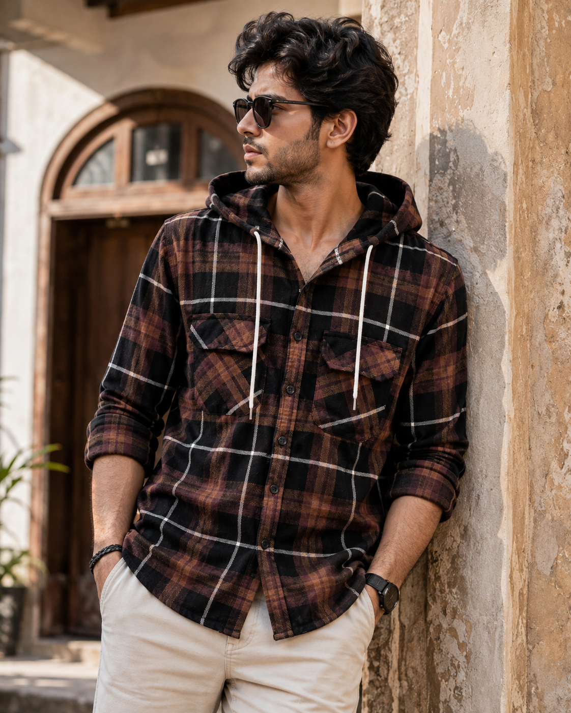 Premium Flannel Hooded Shirt #1221