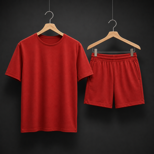 SuperLight Tee & Shorts Co-ord Set (100% Cotton) #1179