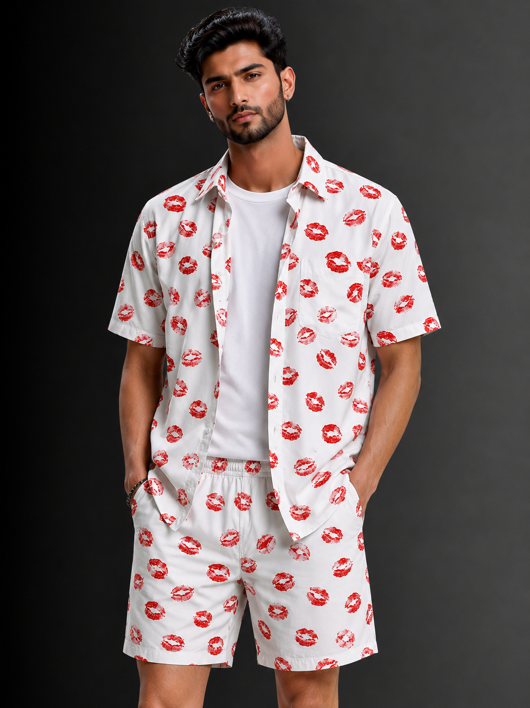 Pure Cotton Shirt & Shorts Co-ord Set #1178