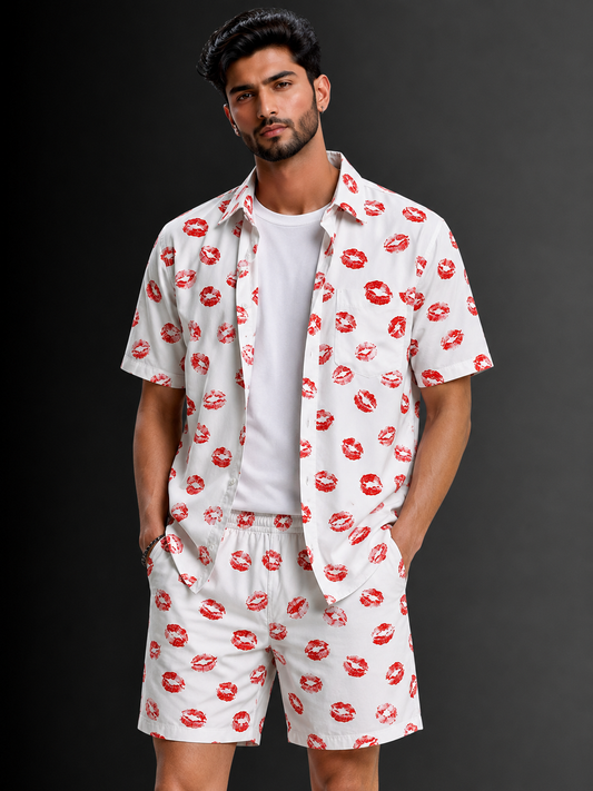 Pure Cotton Shirt & Shorts Co-ord Set #1178