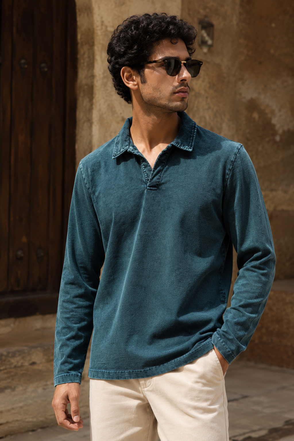 Acid-Wash Vintage Polo Tee #1187