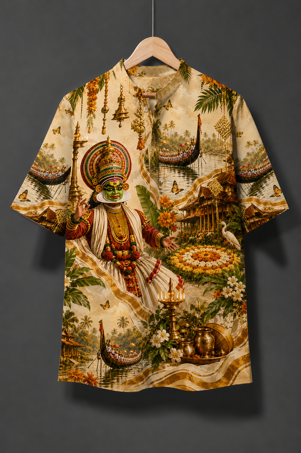 Men's Printed Short Kurta #1207