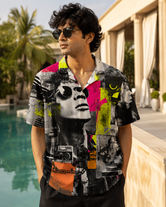 Resortwear Shirt with Cuban Collar #1138
