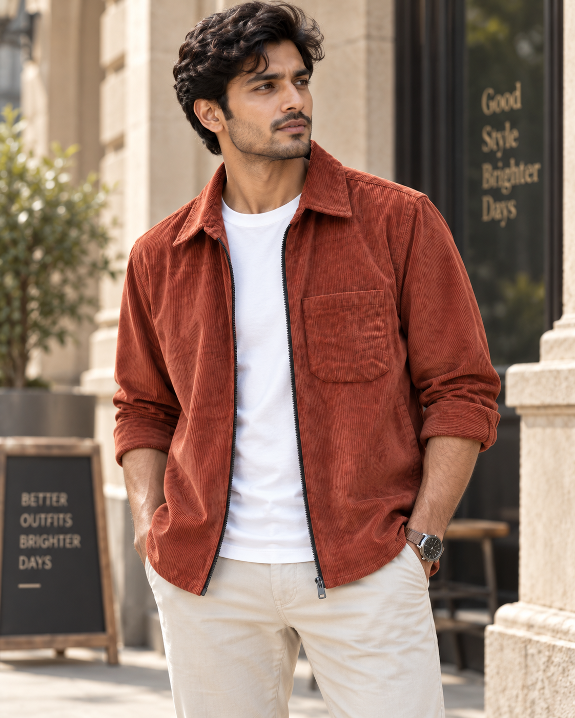 URBAN RUST - Premium Corduroy Shacket #1267