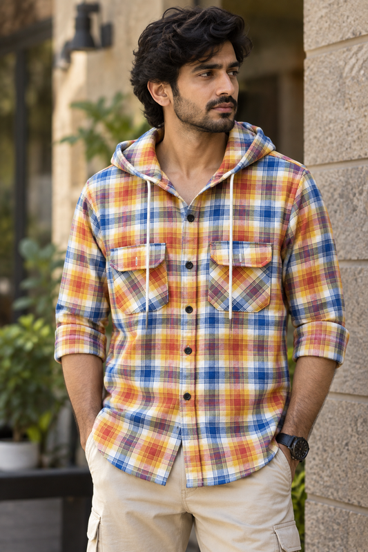 Premium Flannel Hooded Shirt #1273