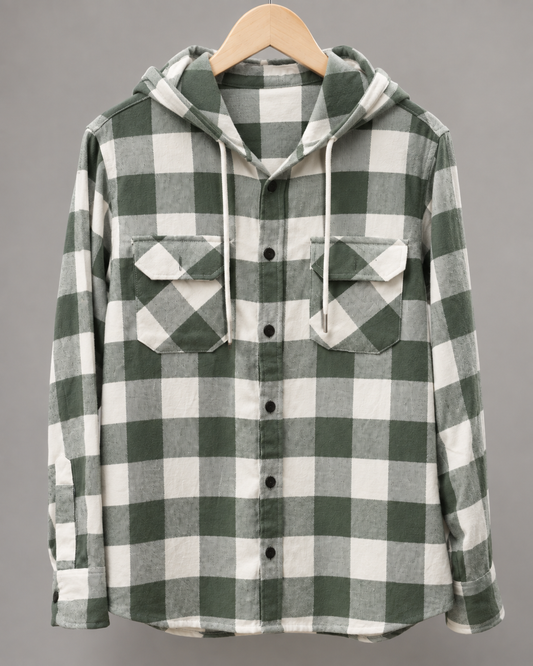 Premium Flannel Hooded Shirt #1274