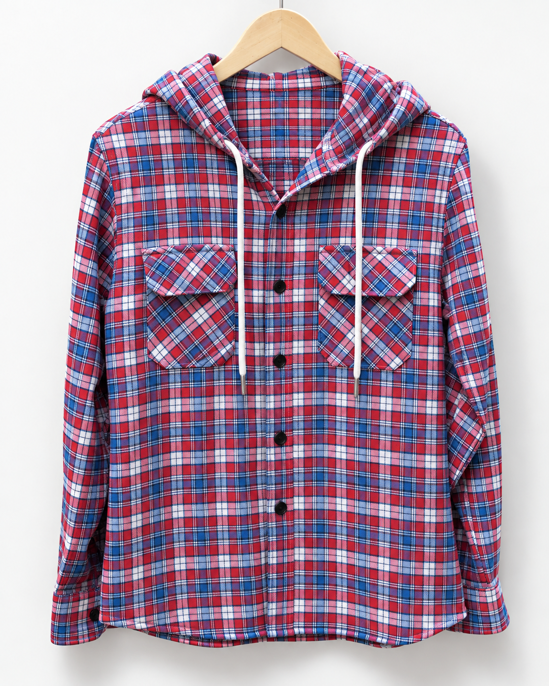 CHECKMATE - Premium Flannel Hooded Shirt #1306