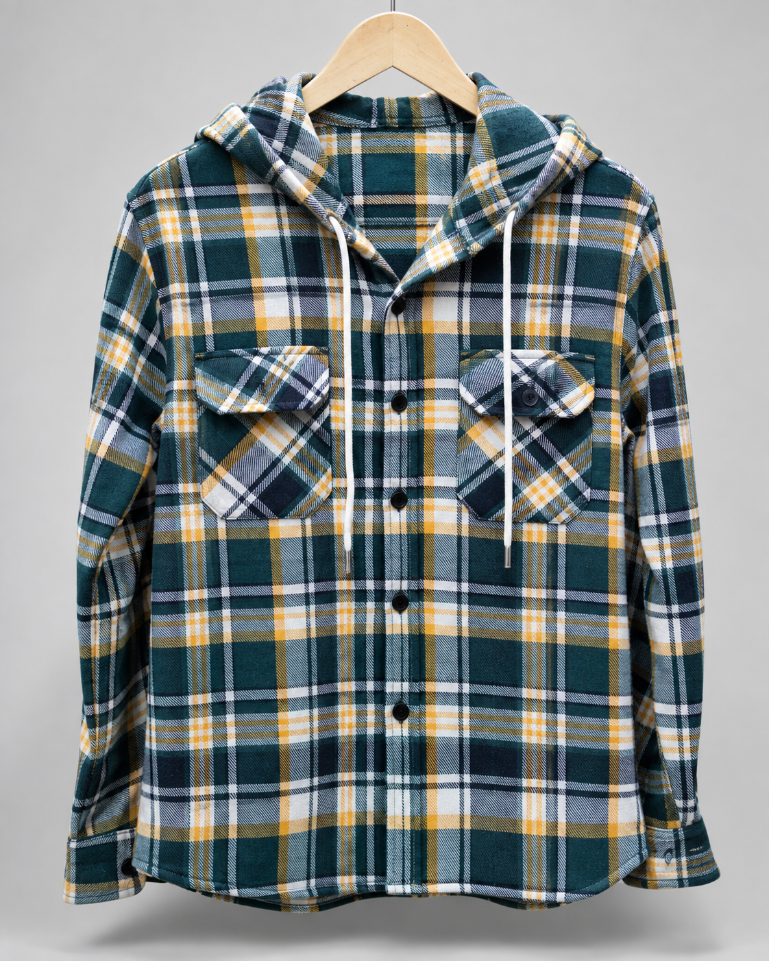 Premium Flannel Hooded Shirt #1309