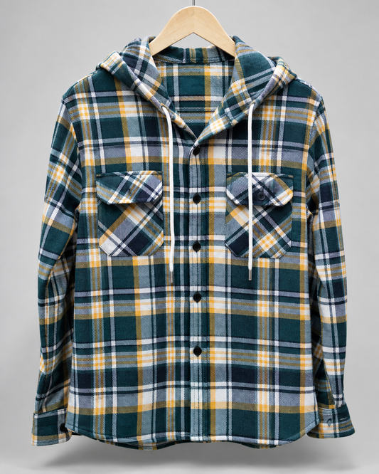 Premium Flannel Hooded Shirt #1309