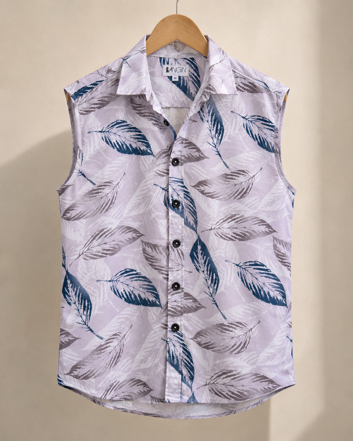 Sleeveless Shirt for Men in 100% Cotton #1242