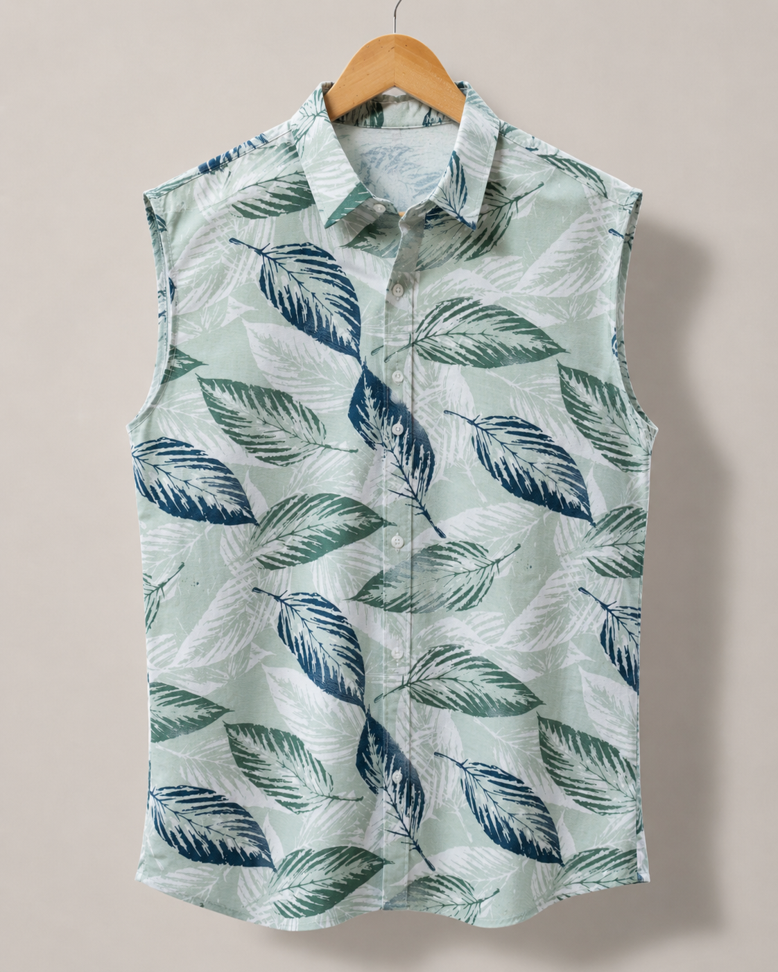 Sleeveless Shirt for Men in 100% Cotton #1244