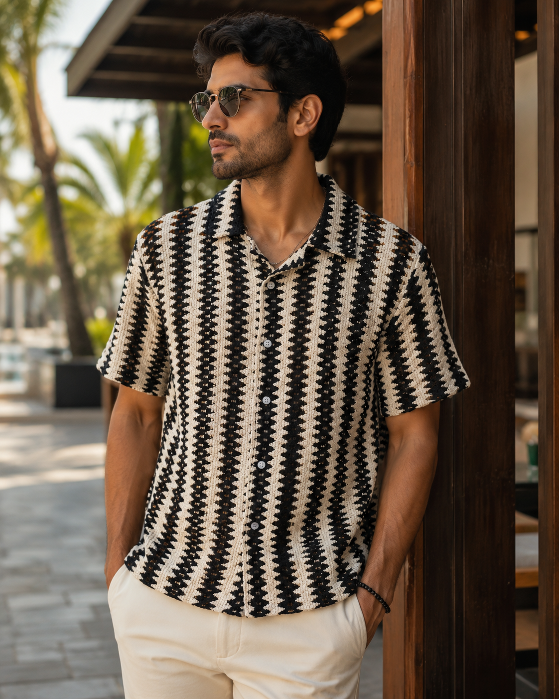 Crocheted Chevron Shirt #1250