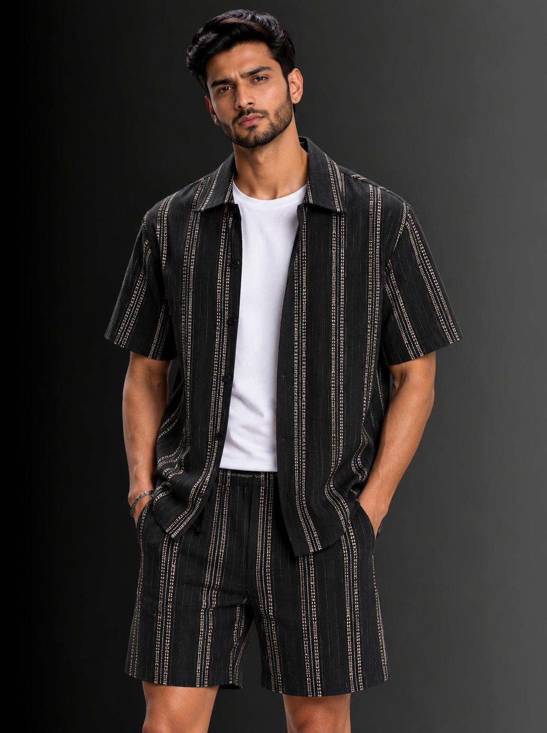 Cotton Shirt & Shorts Co-ord Set #1260