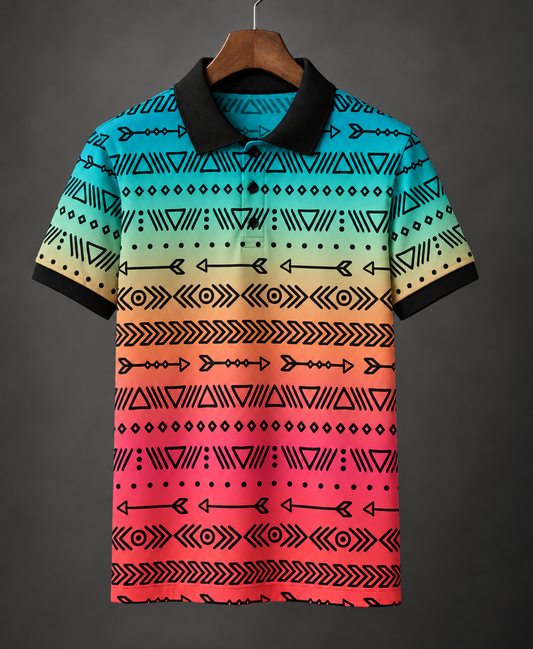 Printed Polo T-shirt #1262