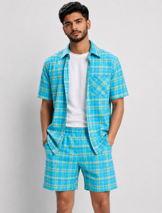Pure Cotton Shirt & Shorts Co-ord Set #1173