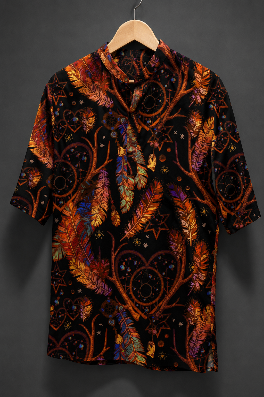 Men's Printed Short Kurta #1208