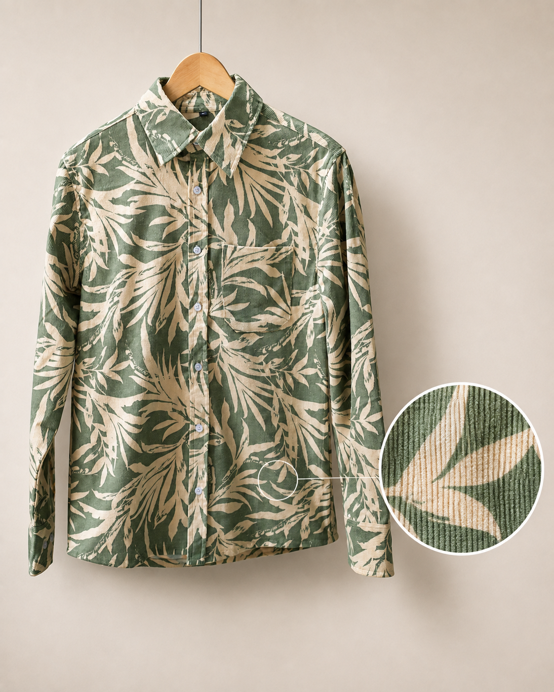 TROPIC PRINT - Premium Corduroy Shirt #1248