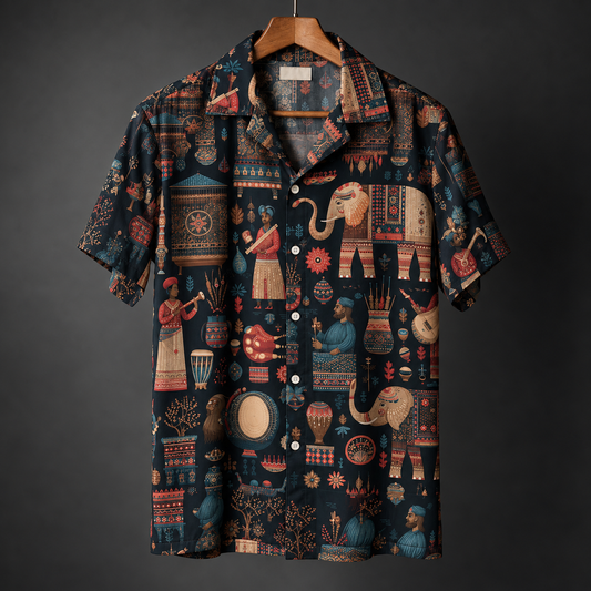 Hawaiian Shirt with Cuban Collar #929