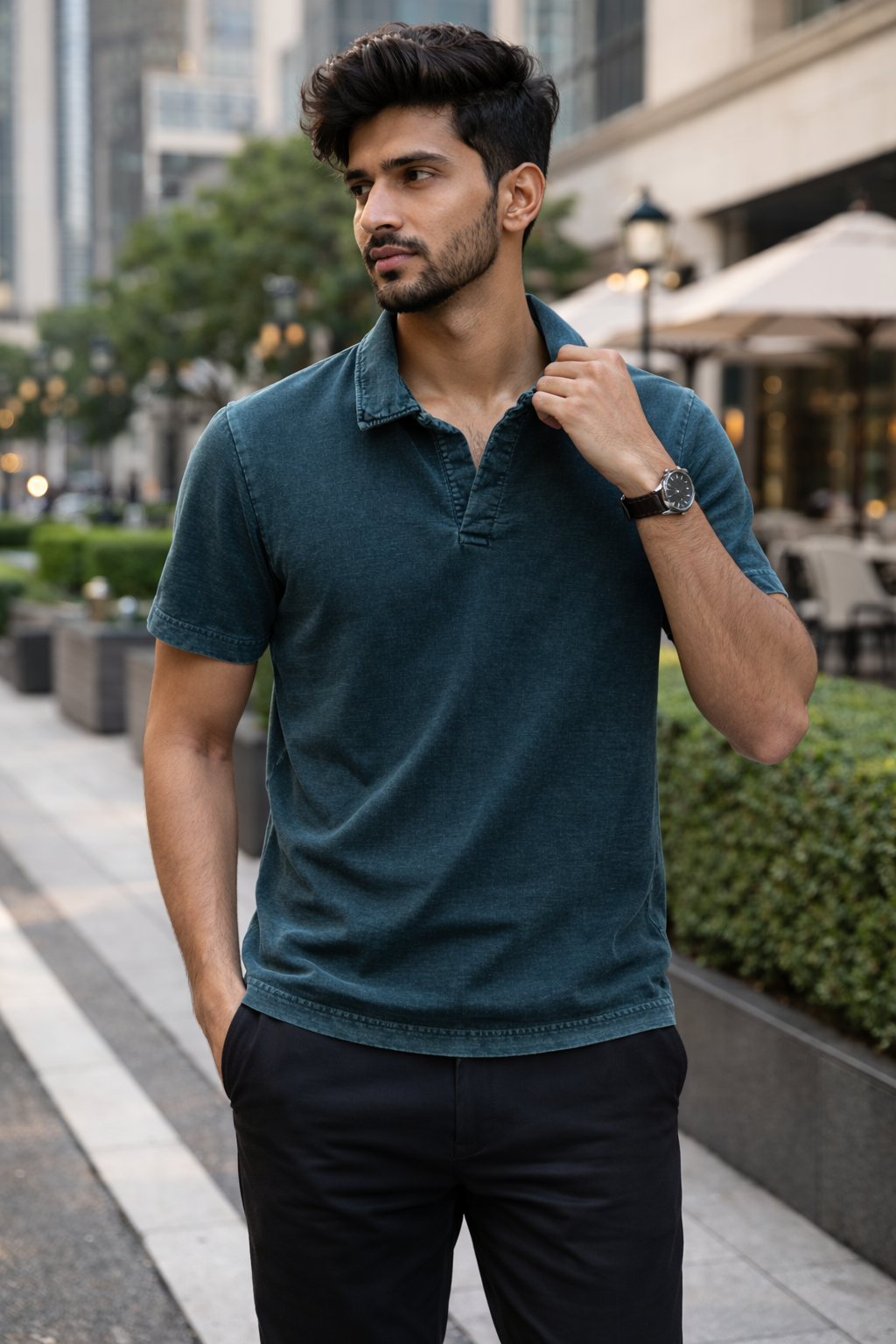 Acid-Wash Vintage Polo Tee #1044