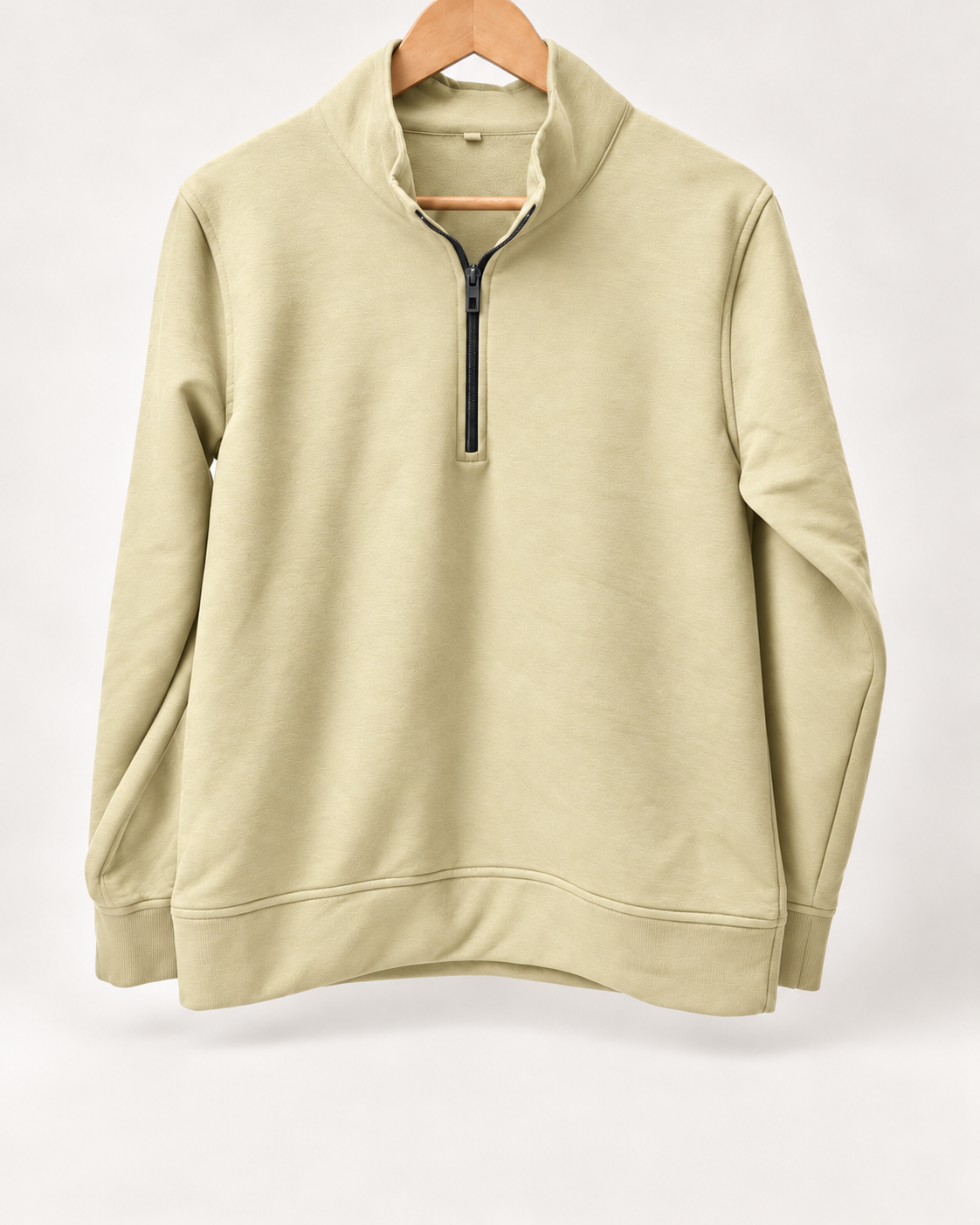 Beige Half-Zip Sweatshirt #1345