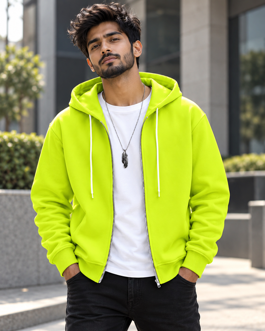 Neon Zip Up Hoodie (without T-shirt) #1328