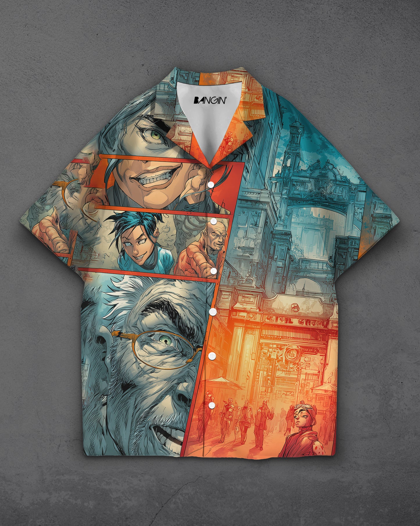 Luxe Shirt with Cuban Collar #1039