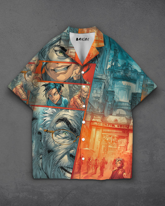 Luxe Shirt with Cuban Collar #1039