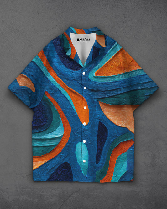 Luxe Shirt with Cuban Collar #1040