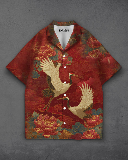 Hawaiian Shirt with Cuban Collar #979