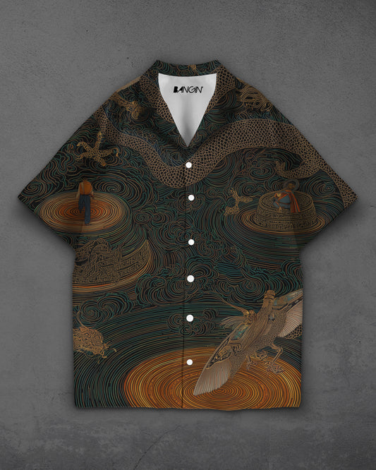 Hawaiian Shirt with Cuban Collar #831