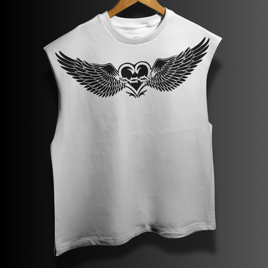 Sleeveless French Tank Top (Dark Grey Blue) #1029