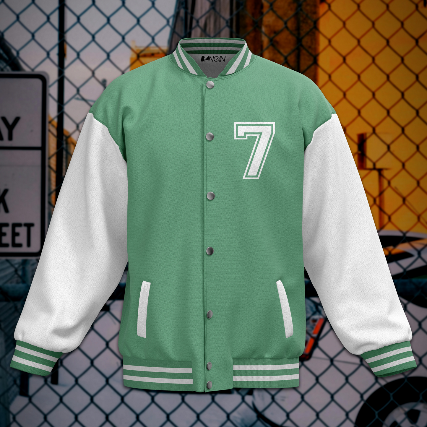 Vintage Street-Style Varsity Jacket #508