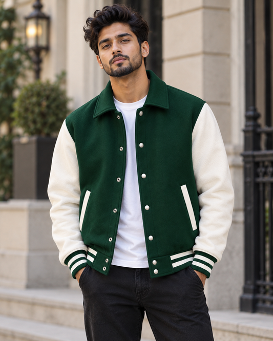 Men's Varsity Jacket (Forest Green) #1335