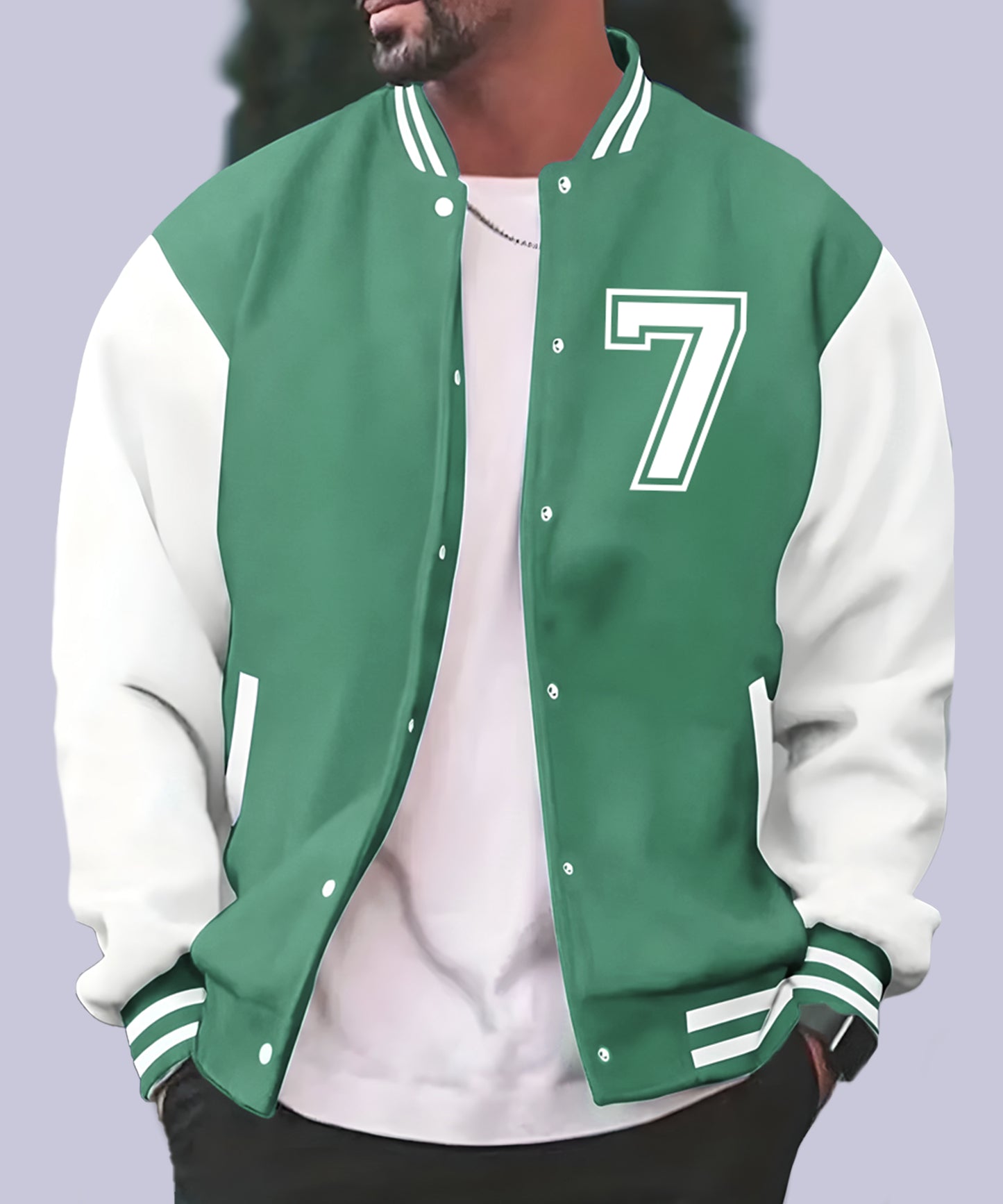 Vintage Street-Style Varsity Jacket #508