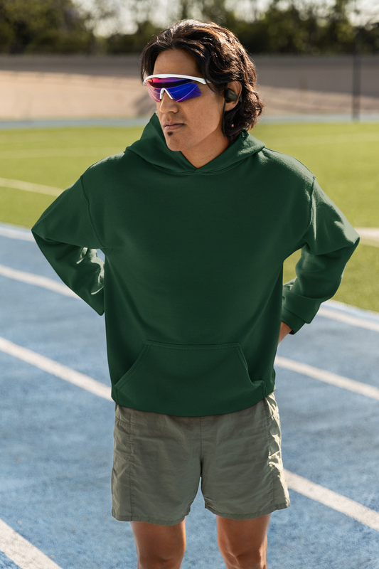 Premium Cotton Hoodie (Dark Green) #611
