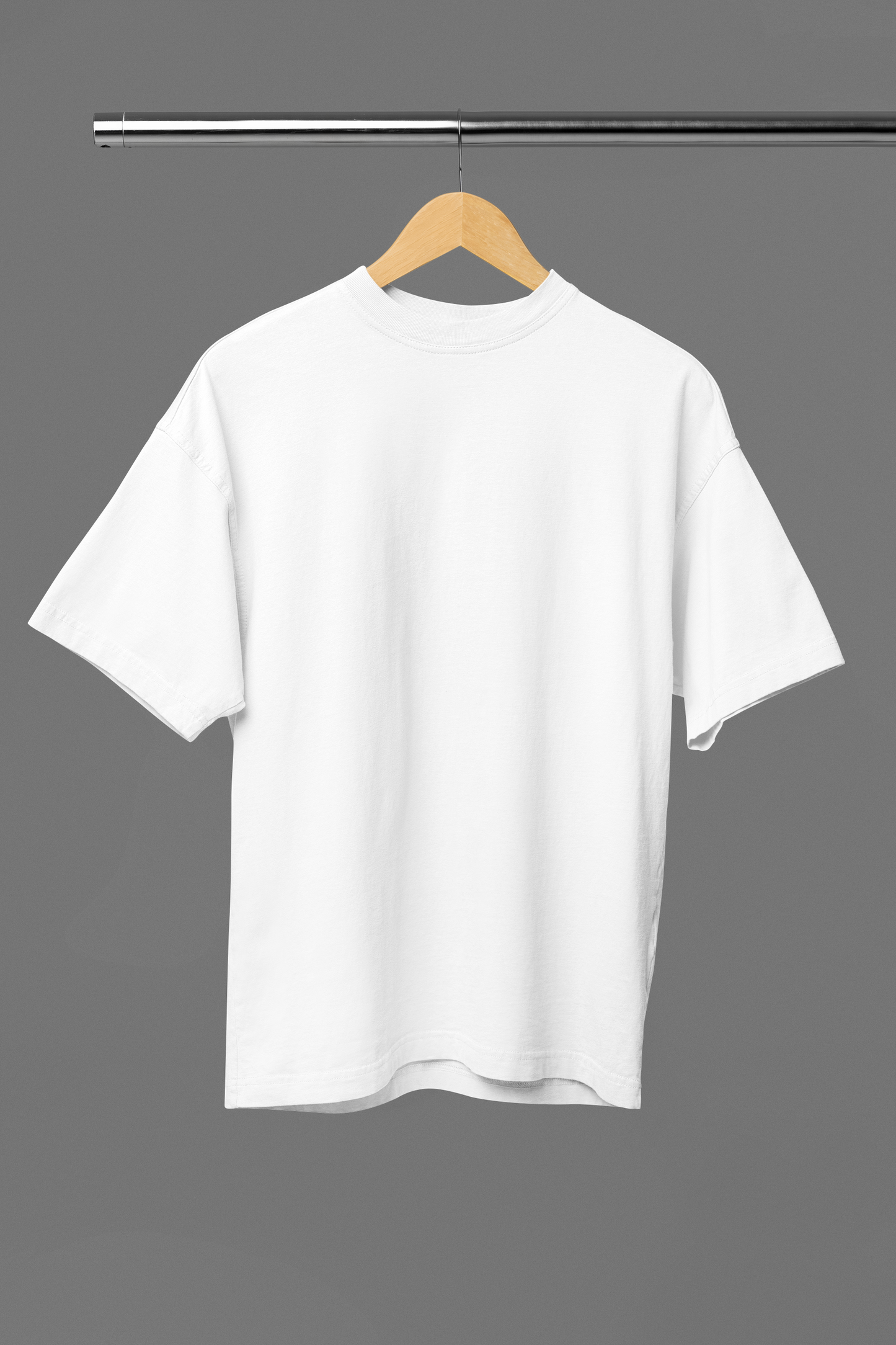 Pearl White Oversized Tee in Heavy GSM Cotton #431