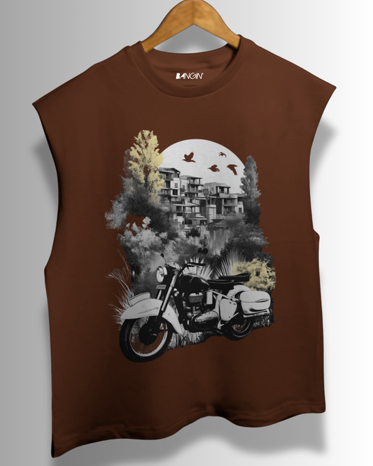 Sleeveless French Tank Top (Coffee Brown) #834